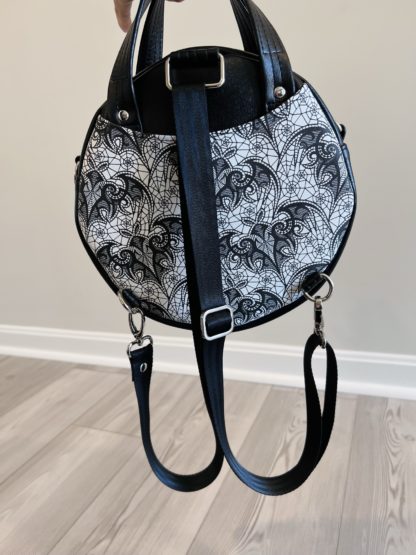Circle Handle/Crossbody/Backpack - Lace Bats - Image 5