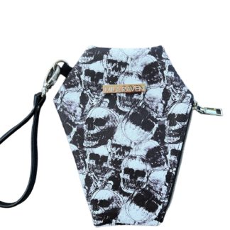 Coffin Wristlet - Skulls
