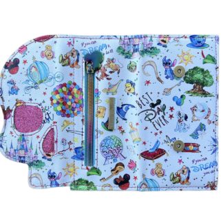 Skull Wallet – Mouse Best Day Ever (Pink Sparkle Eyes)