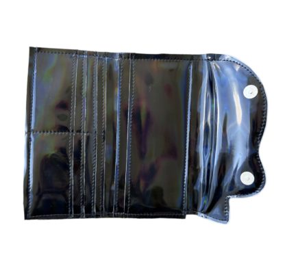 Skull Wallet – Shiny Black (Leopard Eyes) - Image 5