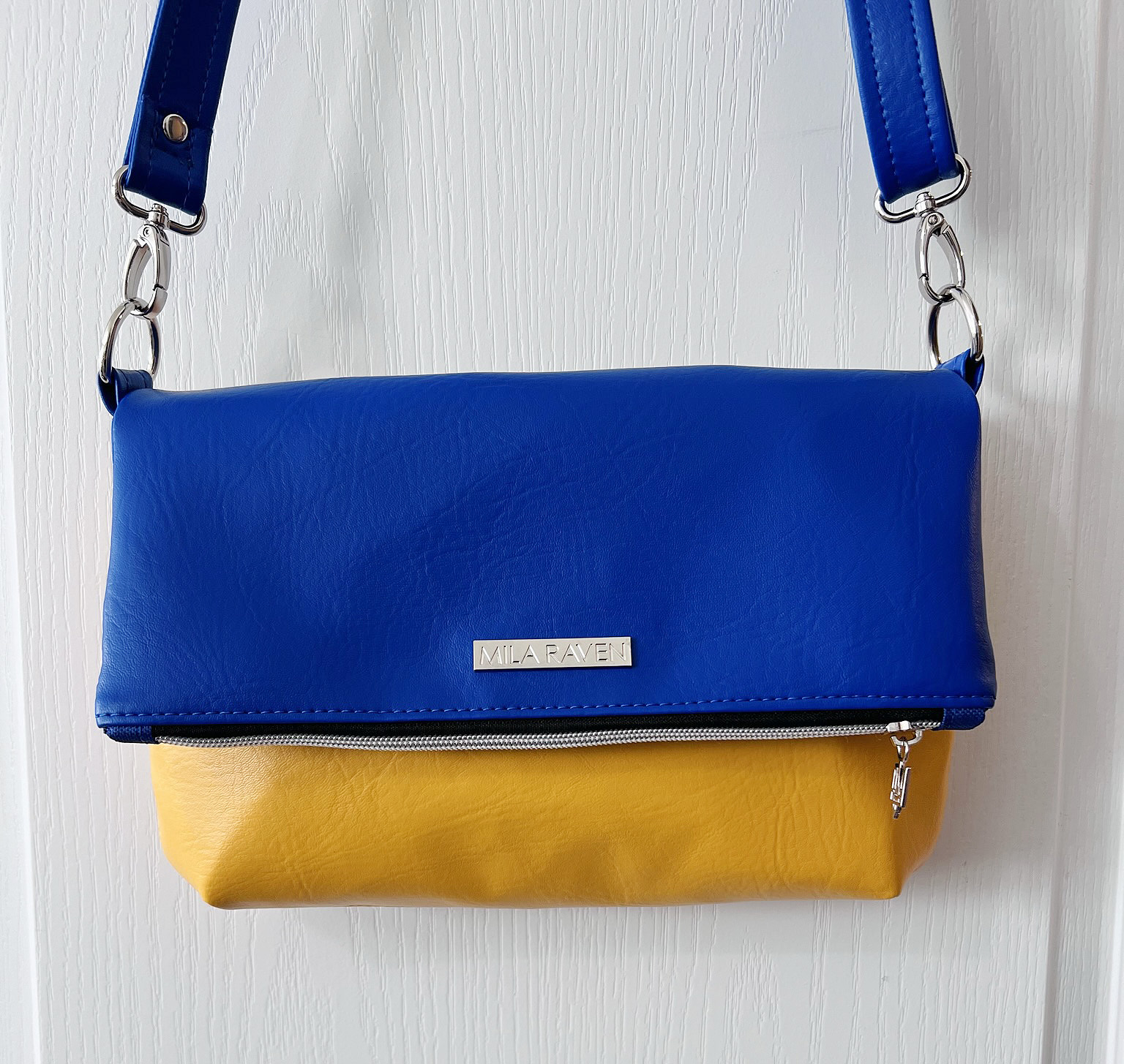 Fold over zipper crossbody bag cheap