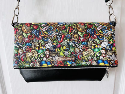 Foldover Crossbody - Ukraine Doodles