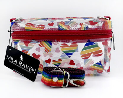 Concert Crossbody - Pride Clear Heart Rainbows - Image 3