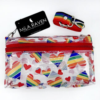 Concert Crossbody - Pride Clear Heart Rainbows